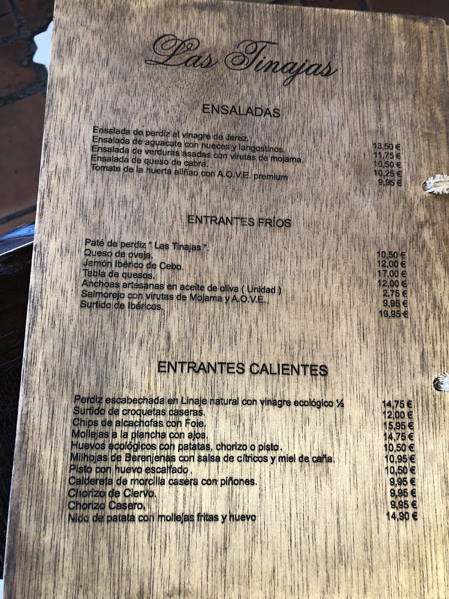 Menu Restaurante 'las Tinajas'-3
