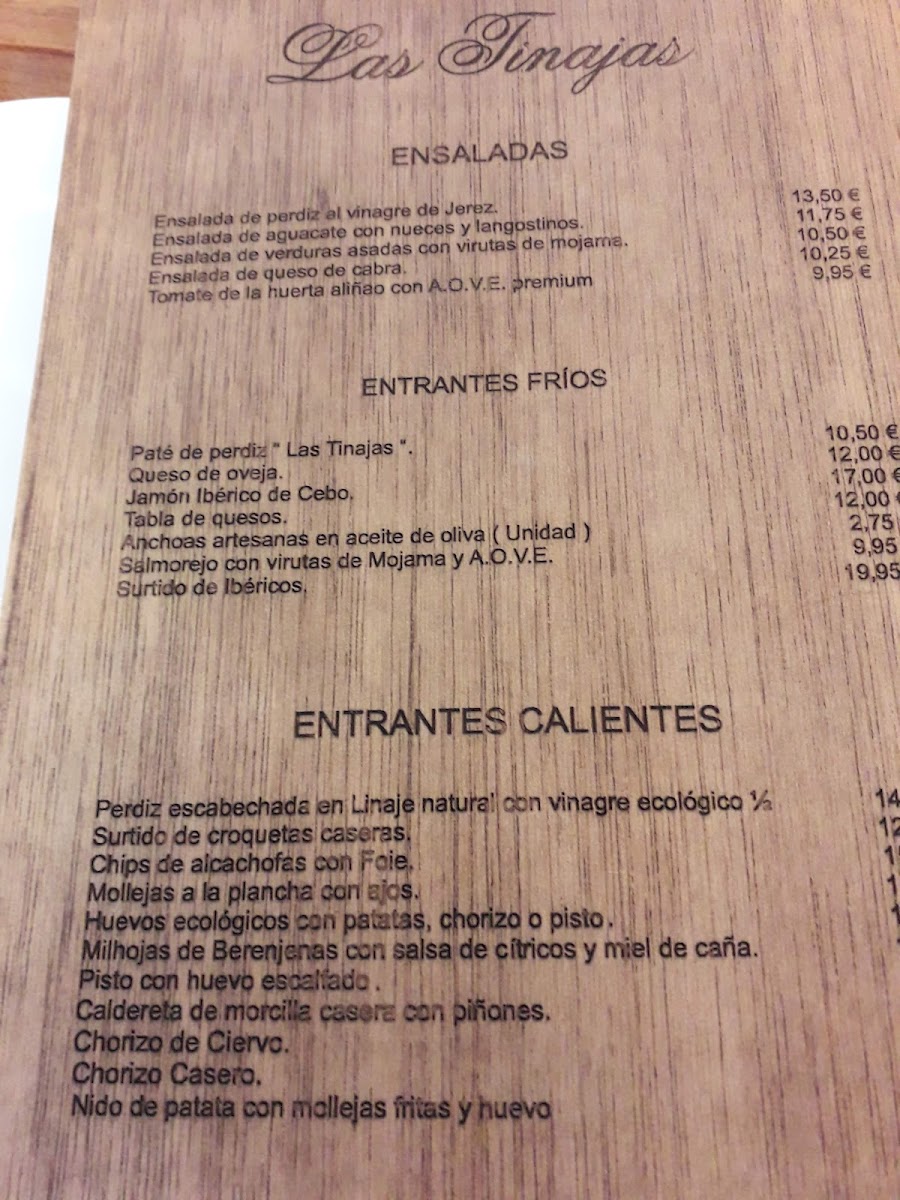 Menu Restaurante 'las Tinajas'-9